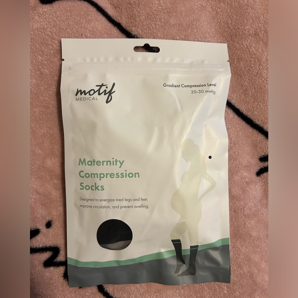 Motif maternity compression socks